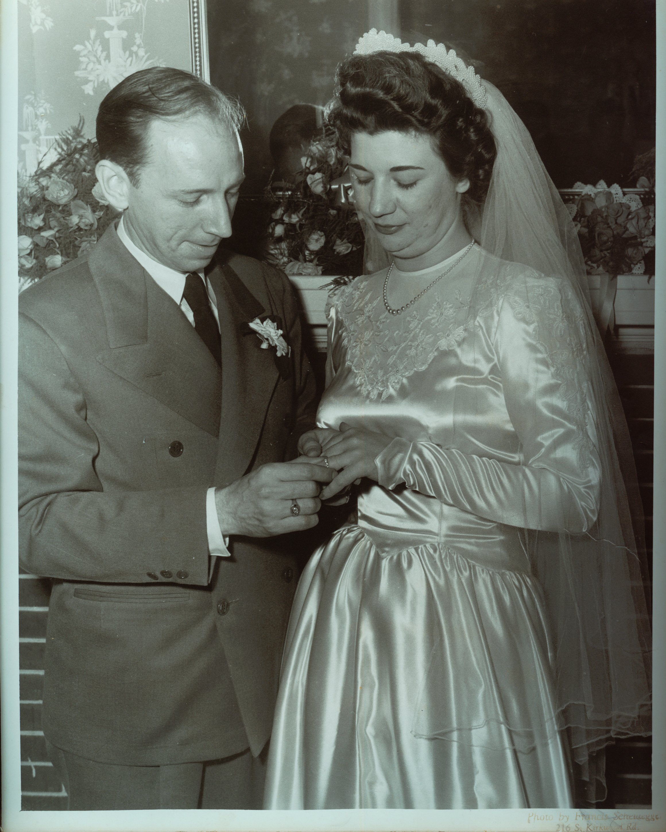 Wedding of Fred W. Riess and Catherine O'Shea