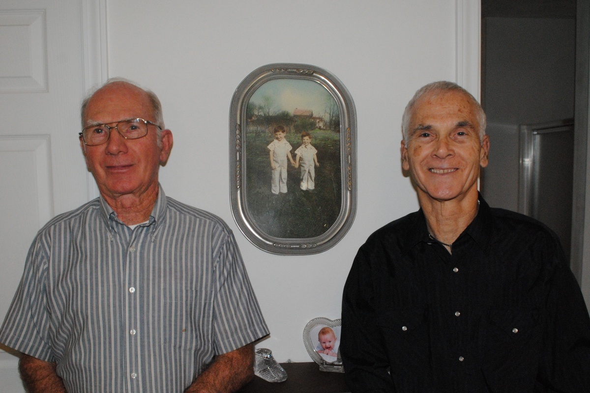Bob and Bert Hucke in 2011 and 1946