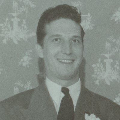 Michael E. O'Shea II, at his sister Catherine's wedding, 1945