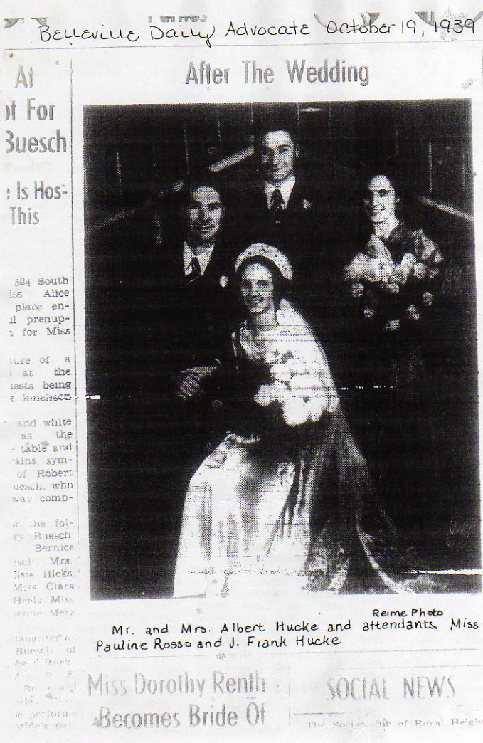 Wedding of Albert Hucke and Marie Rosso, 1939