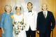 Susan Riess Hucke with husband Robert and grandparents on her wedding day